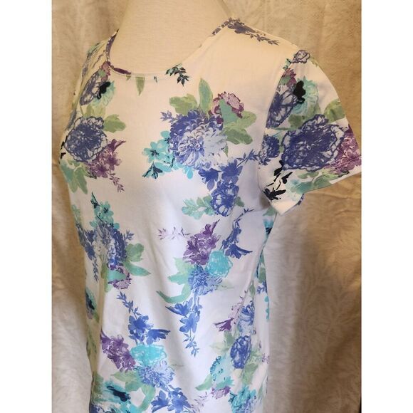 E5 Croft & Barrow floral t shirt - Picture 4 of 5